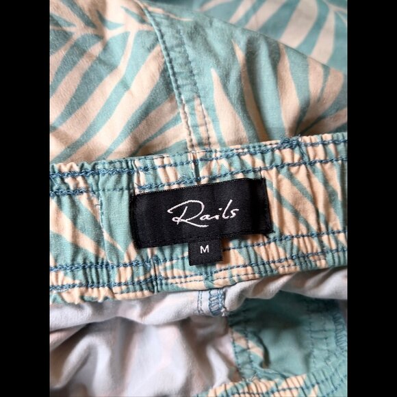 Rails Shorts Medium Womens Blue Cotton Stretch Swim Trunks Palm - Picture 6 of 8